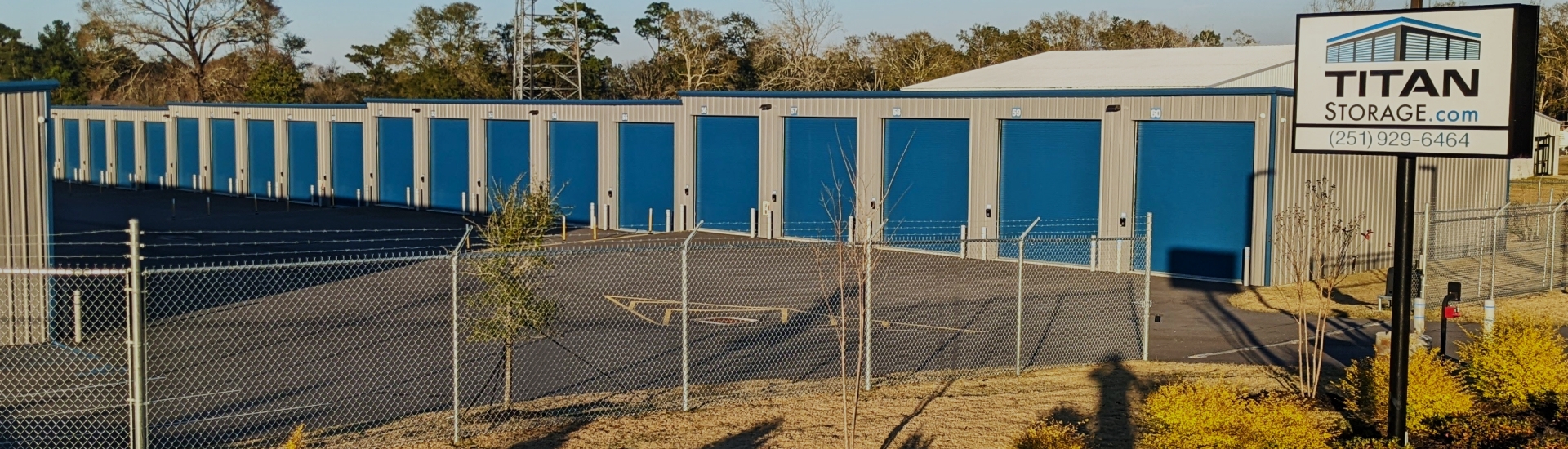 Enter Titan Storage Mobile through the wide gate and down the extra wide driveway to your unit.
